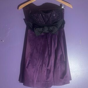 Speechless Deep Purple Dress with Black Accents